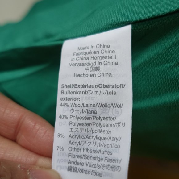 J.Crew Factory #AB946 New City Cocoon Coat Alpine Green 0P 0 Petite - Picture 9 of 15